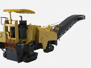 Asphalt cold milling machine 3D Model