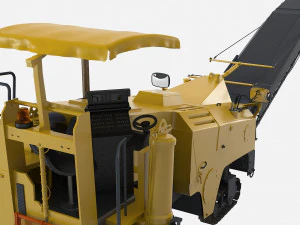 Asphalt cold milling machine 3D Model