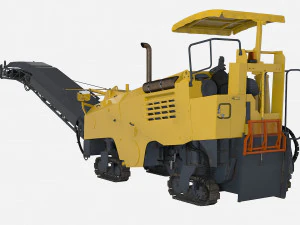 Asphalt cold milling machine 3D Model
