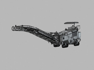 Asphalt cold milling machine Modelo 3D