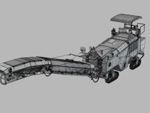 Asphalt cold milling machine 3D Model