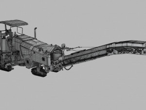 Asphalt cold milling machine Modelo 3D