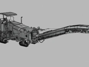 Asphalt cold milling machine 3D Model