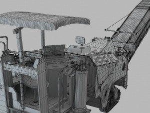 Asphalt cold milling machine Modelo 3D