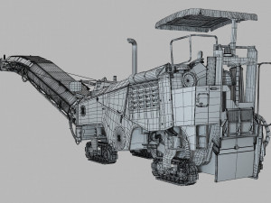 Asphalt cold milling machine Modelo 3D