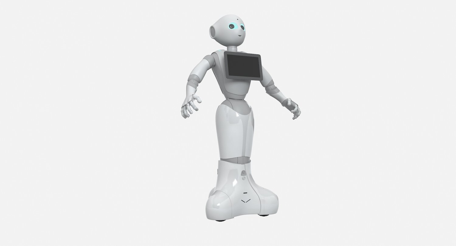 erótico Burro auge Pepper Robot 3D Model in Robot 3DExport