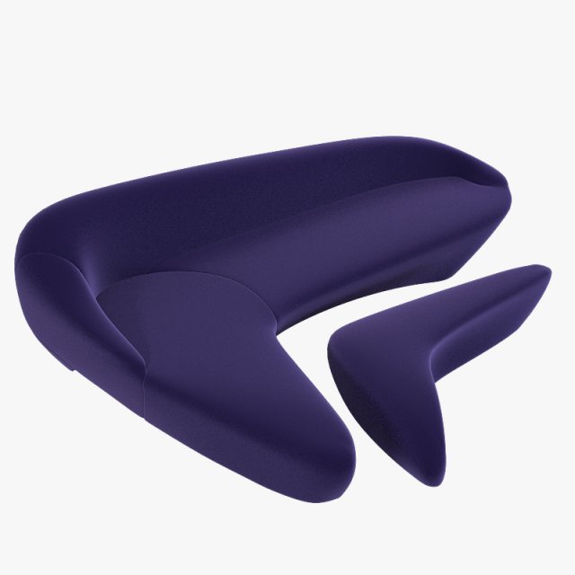 Zaha Hadid Moon System Sofa Furniture Modelo 3D .c4d .max .obj .3ds .fbx .stl .blend 