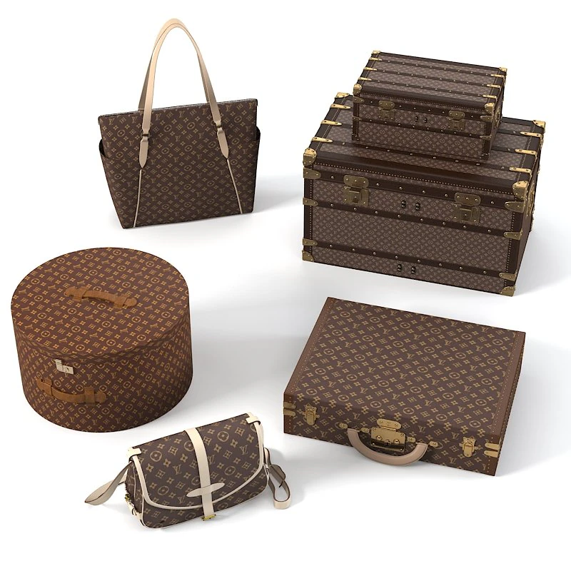 Conjunto de bolsos Louis Vuitton Modelo 3D .c4d .max .obj .3ds .fbx .stl .blend 