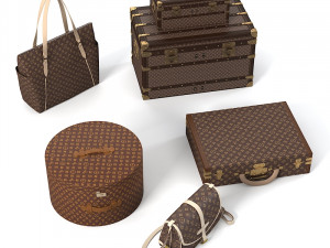 Louis Vuitton Bags set Modelo 3D