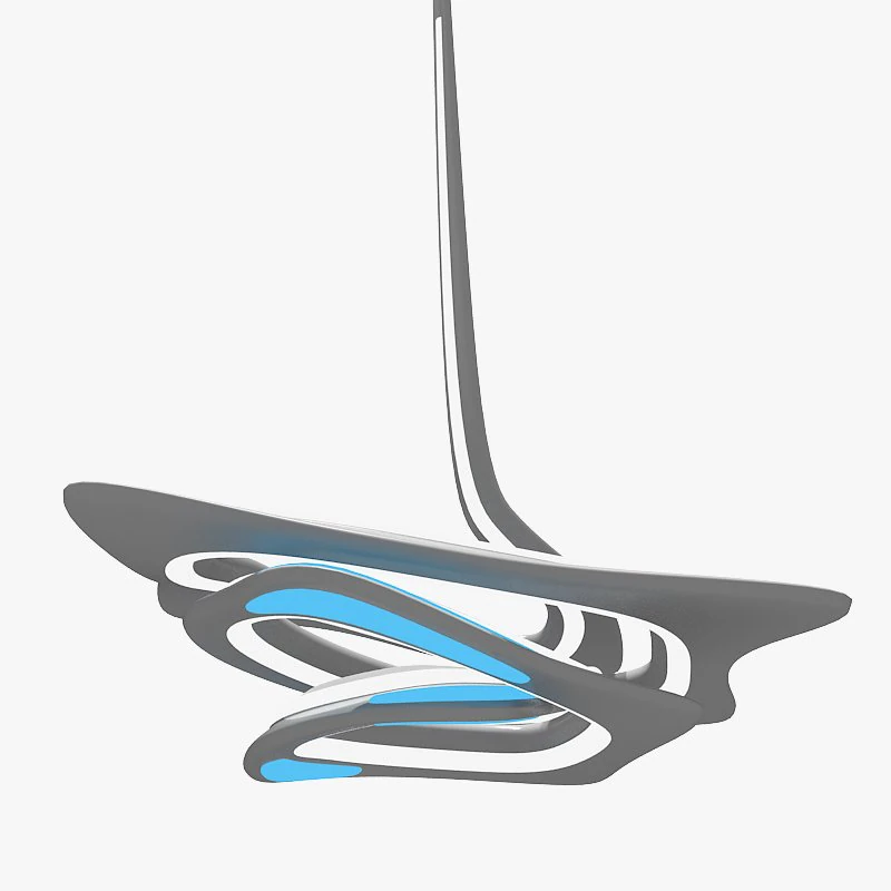 Zumtobel Lighteriors VorteXX Chandelier by Zaha Hadid 3D Model .c4d .max .obj .3ds .fbx .stl .blend 