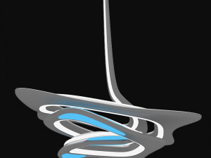 Zumtobel Lighteriors VorteXX Chandelier by Zaha Hadid 3D 모델