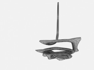 Zumtobel Lighteriors VorteXX Chandelier by Zaha Hadid 3D 모델
