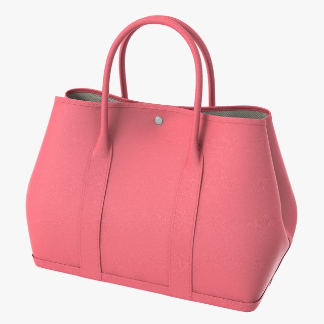 Hermes Pink Leather Garden Party 36 Bag Model 3D .c4d .max .obj .3ds .fbx .stl .blend 