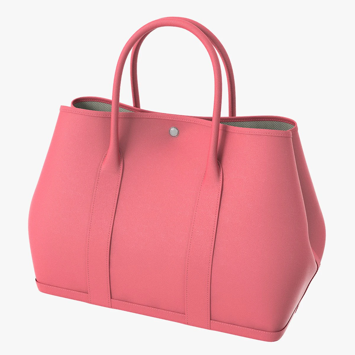 Hermes Pink Leather Garden Party 36 Bag 3D Model .c4d .max .obj .3ds .fbx .stl .blend 