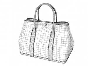 Hermes Pink Leather Garden Party 36 Bag 3D Model