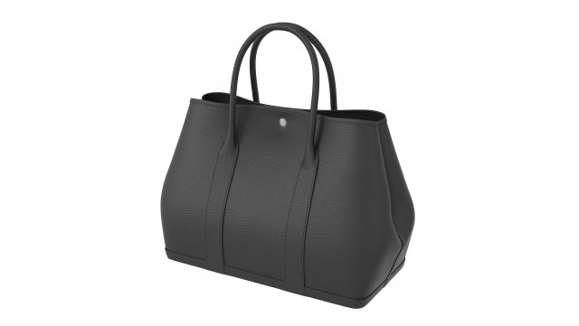 Black Leather Garden Party 36 Bag 3D Model .c4d .max .obj .3ds .fbx .stl .blend 