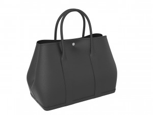 Black Leather Garden Party 36 Bag 3D Model