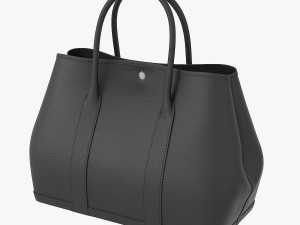 Black Leather Garden Party 36 Bag 3D Model
