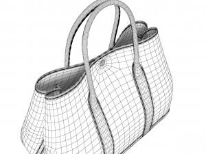 Black Leather Garden Party 36 Bag 3D Model