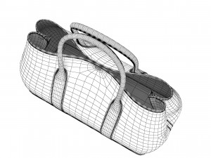 Black Leather Garden Party 36 Bag 3D Model