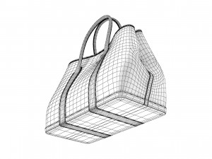 Black Leather Garden Party 36 Bag 3D Model