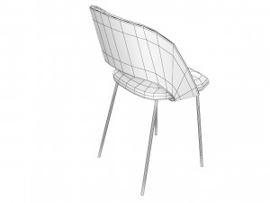 Mark dining chair modern Modello 3D