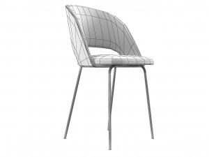 Mark dining chair modern Modello 3D