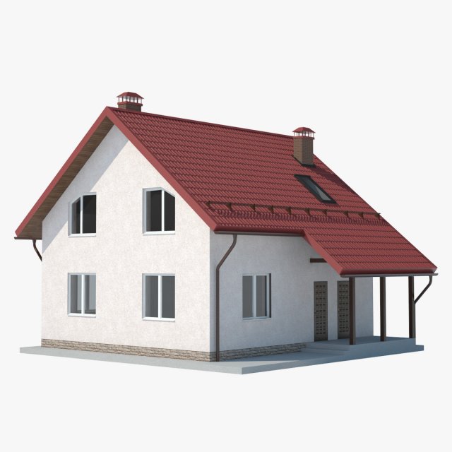 Country house 3D 模型 .c4d .max .obj .3ds .fbx .stl .blend 