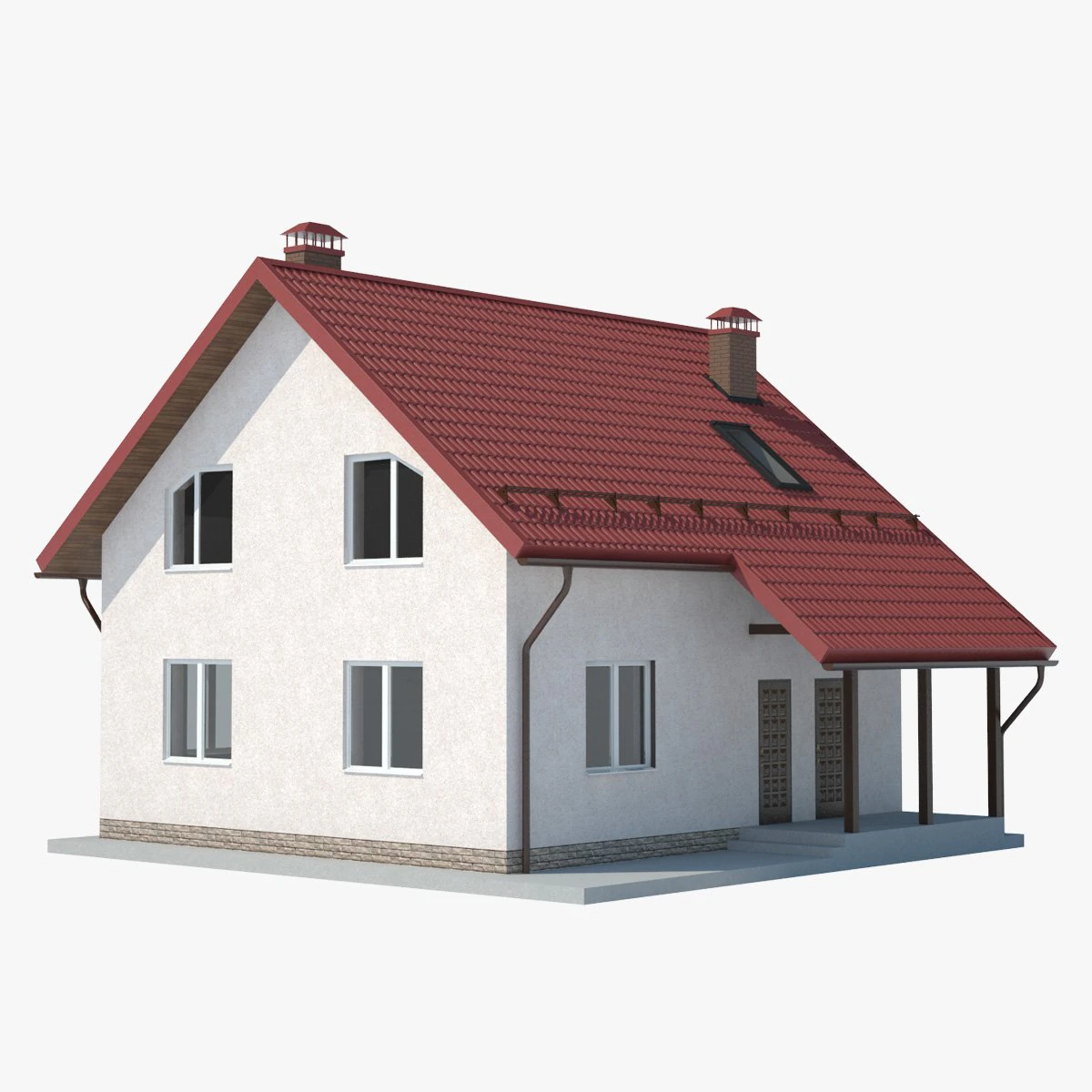 Country house 3D Model .c4d .max .obj .3ds .fbx .stl .blend 