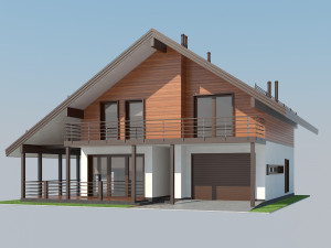 Shale modern cottage 3D Model