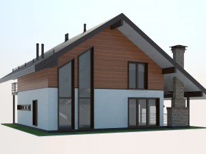 Shale modern cottage 3D Model
