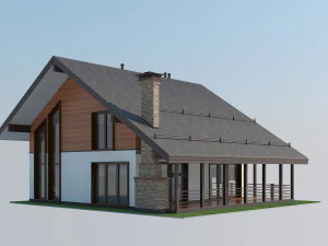 Shale modern cottage 3D Model