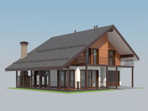 Shale modern cottage 3D Model