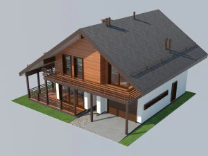 Shale modern cottage 3D Model