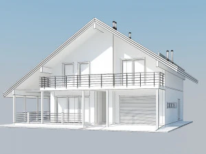 Shale modern cottage 3D Model