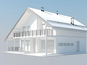 Shale modern cottage 3D Model