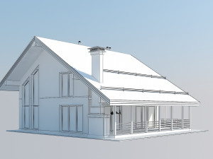 Shale modern cottage Modelo 3D