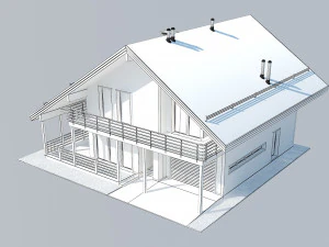 Shale modern cottage 3D Model