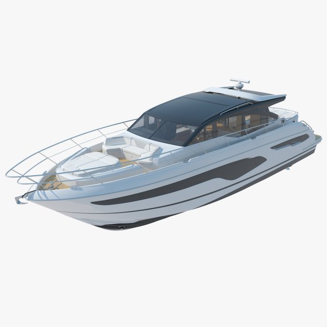 Princess V65 Yacht 3D Model .c4d .max .obj .3ds .fbx .stl .blend 