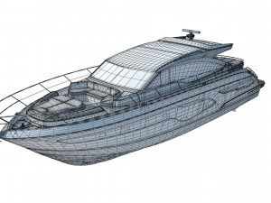 Princess V65 Yacht 3D Model