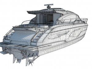 Princess V65 Yacht 3D Model