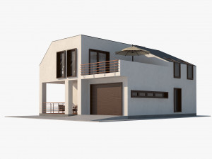 Modern country house with interior Modelo 3D