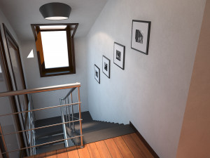 Modern country house with interior 3D Modell