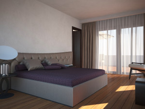 Modern country house with interior 3D Modell