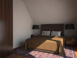 Modern country house with interior 3D Modell