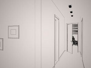 Modern country house with interior 3D Modell