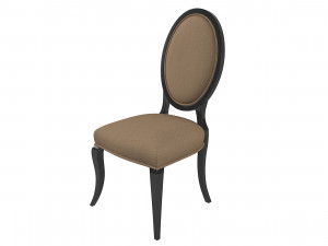 Modern classic dining side chair 3D Model