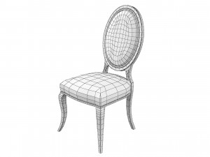 Modern classic dining side chair Model 3D
