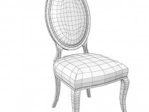 Modern classic dining side chair 3D Model