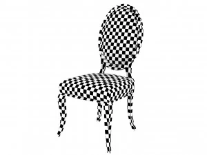 Modern classic dining side chair 3D Model